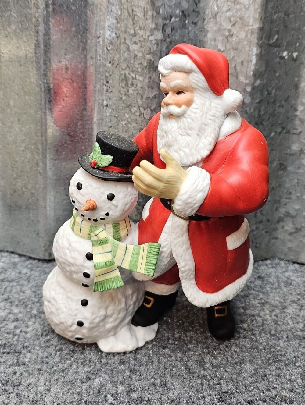VTG Lenox 1999 Limited Edition Porcelain Santa & Snowman Figurine w/ BOX